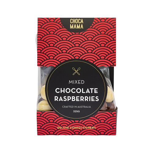 Mixed Chocolate Raspberry Medium Box 325g