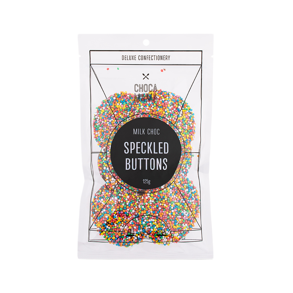 Milk Speckled buttons 125g