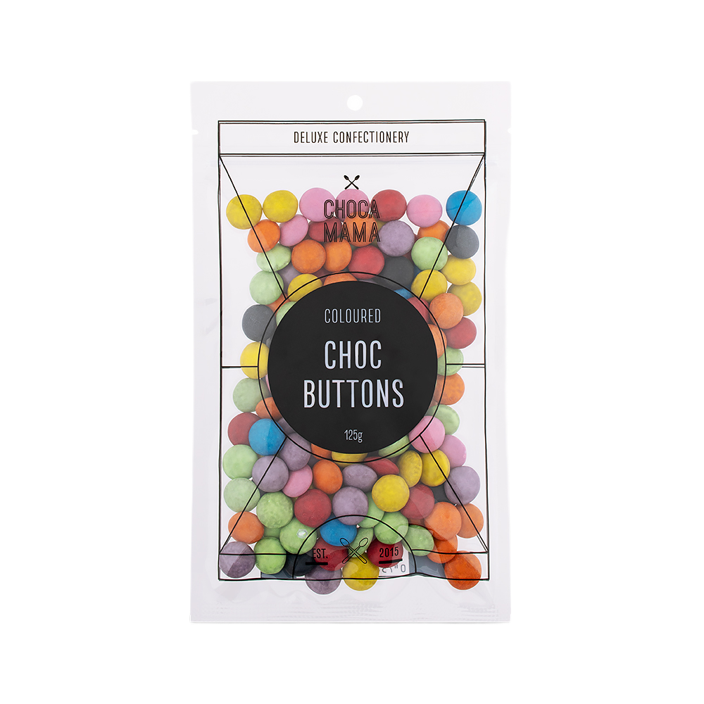 Coloured Choc Buttons 125g