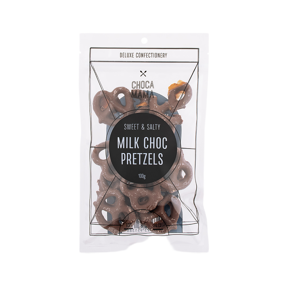 Milk Choc Pretzels 100g