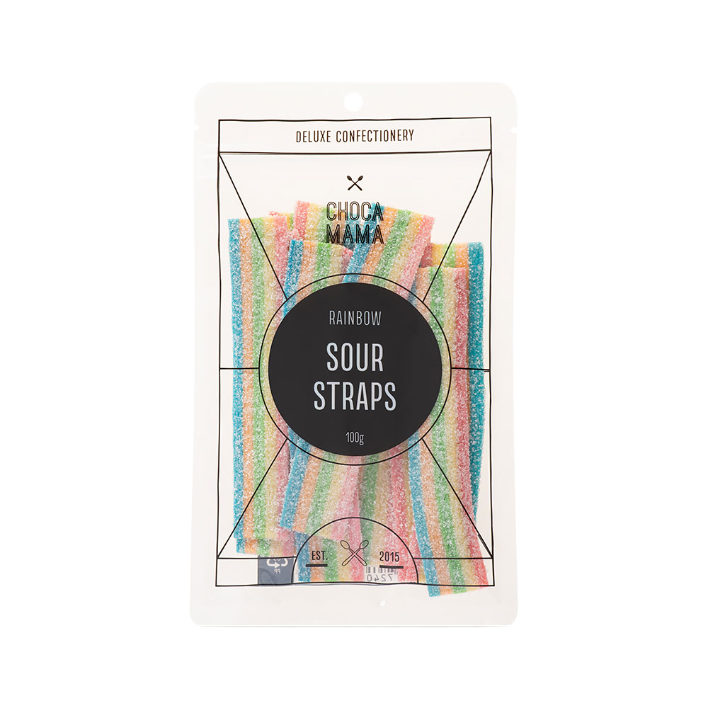 Rainbow Sour Straps 100g