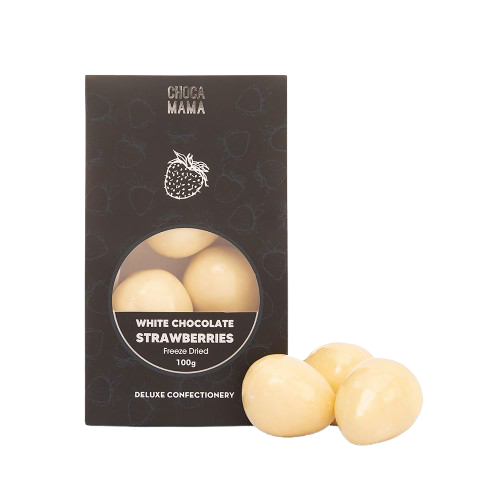 White Chocolate Freeze Dried Strawberries 100g