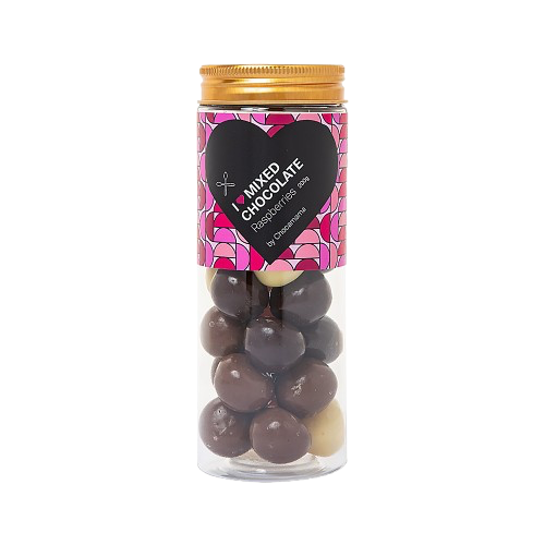 Raspberry Jellies in Assorted Chocolate 200g