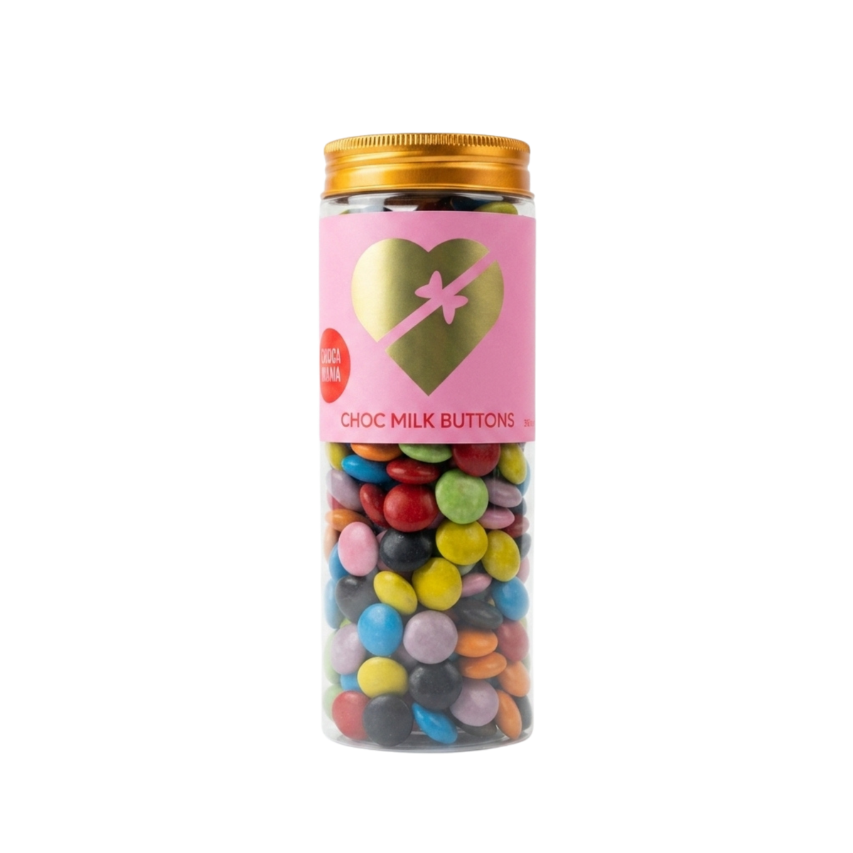 Novelty Cylinder Choc Milk Buttons 250g