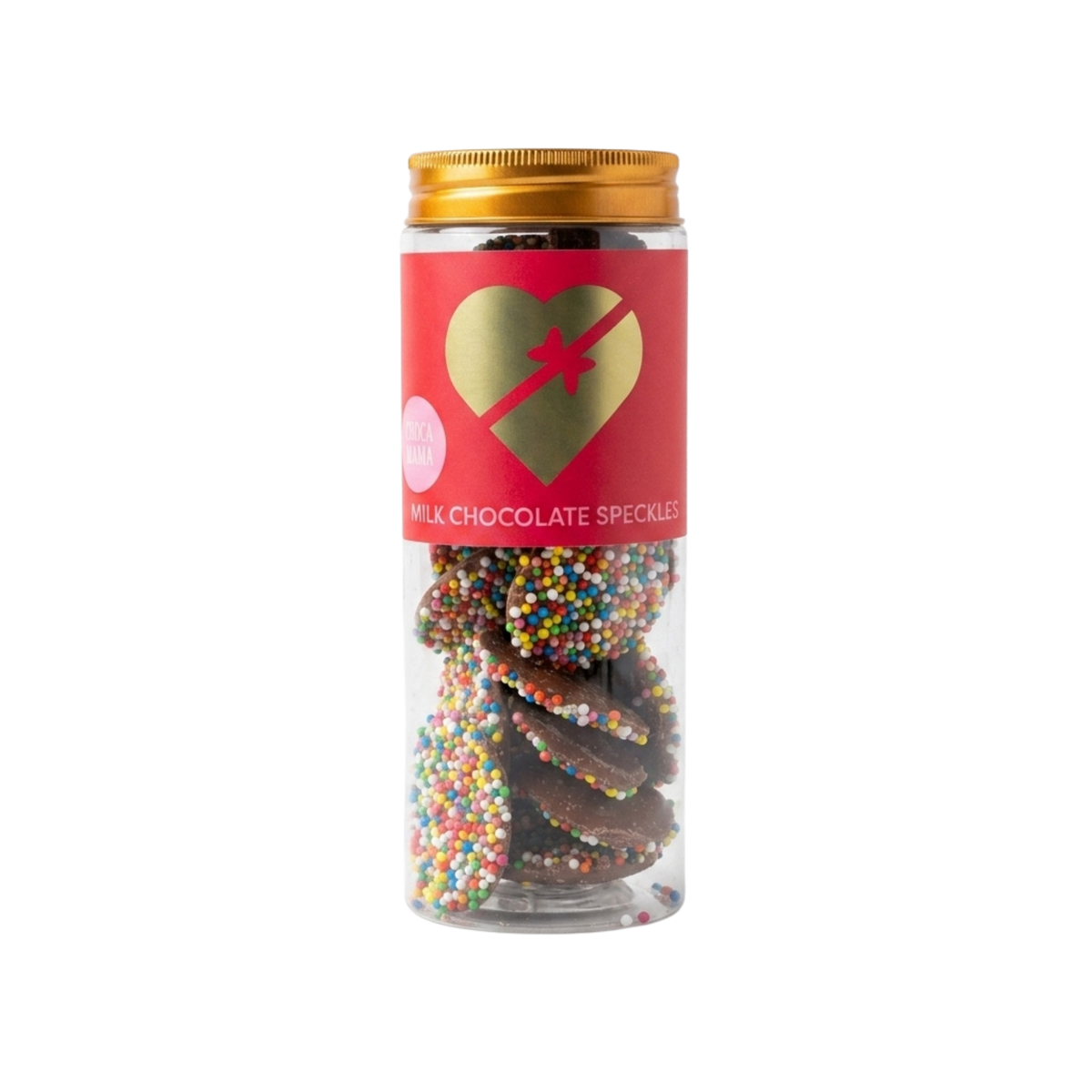 Novelty Cylinder Speckled milk Chocolate Buttons 150g