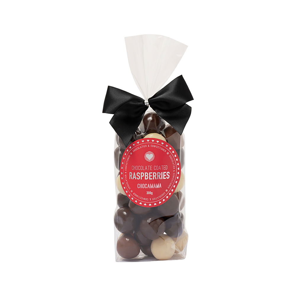 Mixed Chocolate Raspberries 300g
