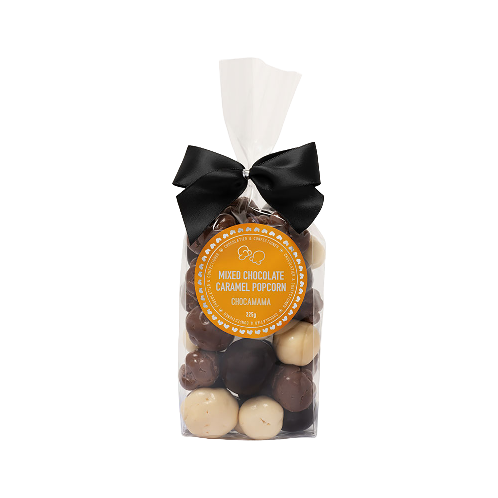 Mixed Chocolate Caramel Popcorn 225g