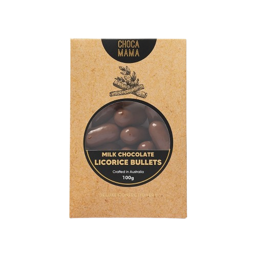 Milk Chocolate Licorice Bullets 100g