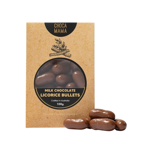 Milk Chocolate Licorice Bullets 100g