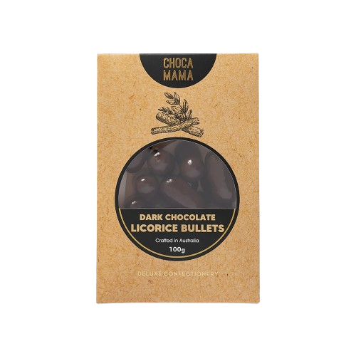 Dark Chocolate Licorice Bullets 100g