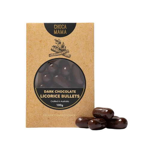 Dark Chocolate Licorice Bullets 100g