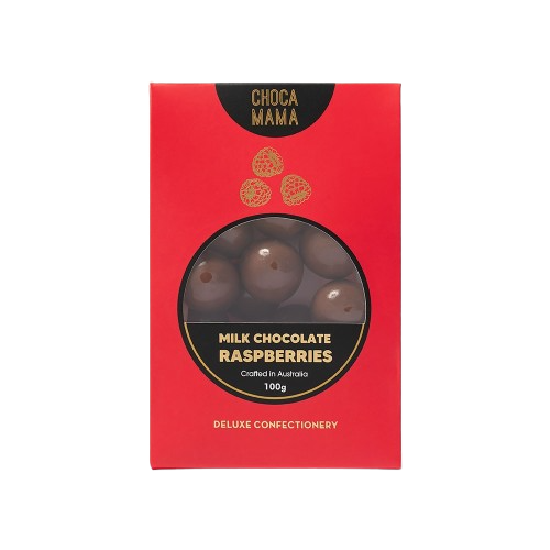 Milk Chocolate Raspberries 100g