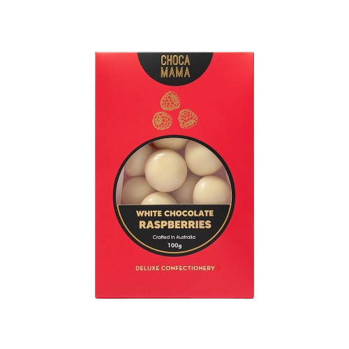 White Chocolate Raspberries 100g