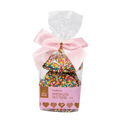 Chocolate Freckled Button Pink Ribbon 150g